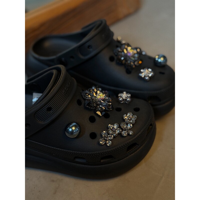 Metal High-End Style Shoe Charms Compatible with Crocs, DIY Decorative Shoe Clips for Women
