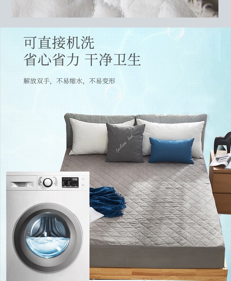 Giường không thấm nước 笠 một mảnh dày chăn bông bảo vệ thoáng khí nệm trải giường trượt cố định Sims - Trang bị Covers Mua ga phủ giường