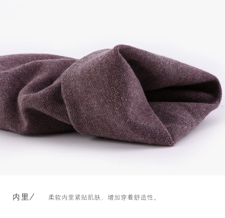 Quần lửng ấm màu đen dày màu xám ánh sáng chân đẹp với quần legging bên ngoài mặc áp lực mùa xuân và mùa thu mùa đông vớ vớ