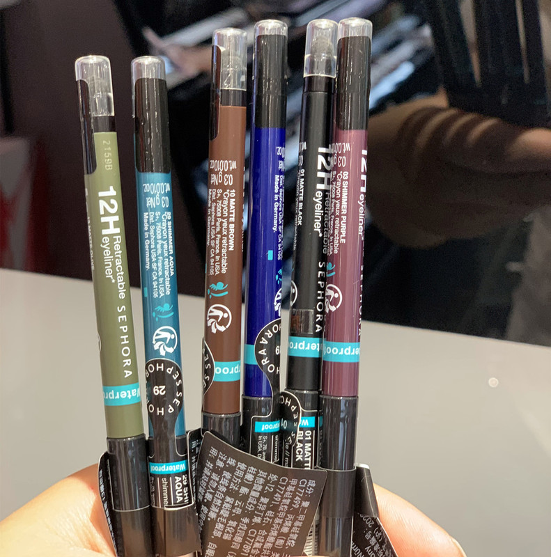 New Sephora Colorful Waterproof Automatic Eyeliner 0.3g Long-Lasting, Non-Smudging, Smooth, Genuine Product from the Counter