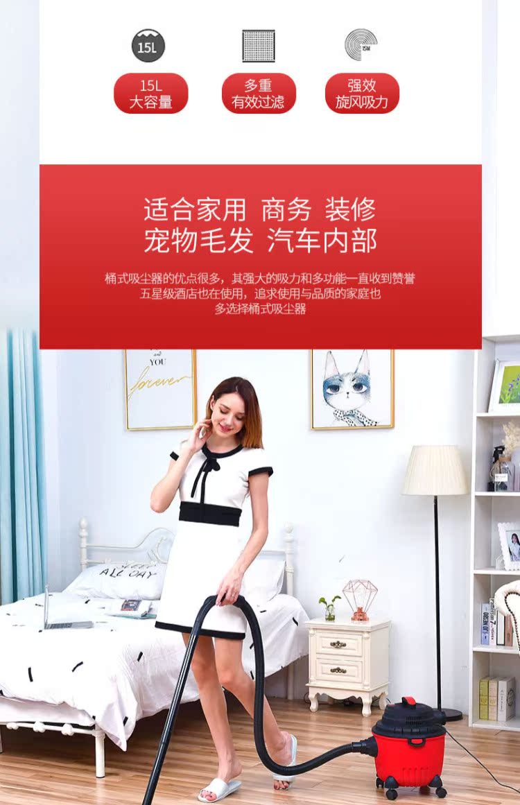 máy hút bụi không dây xiaomi Máy hút bụi Yangtze hộ gia đình máy hút bụi công suất cao mini máy câm mini công nghiệp khô và ướt thổi thảm - Máy hút bụi máy hút bụi cầm tay
