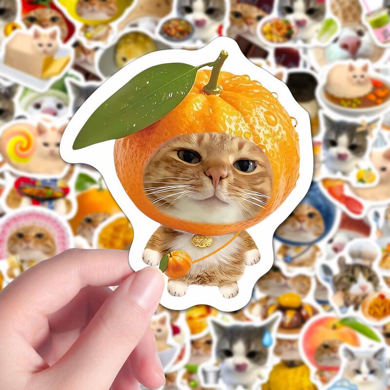 152 Pieces of Cute and Realistic Cat Food Stickers for Decorating Phone Cases, Desktops, and Creative DIY Projects