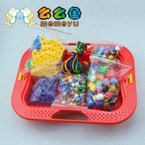 Childrens art puzzle plate Flapper nail plate Plastic building blocks puzzle Kindergarten desktop toy boxed puzzle