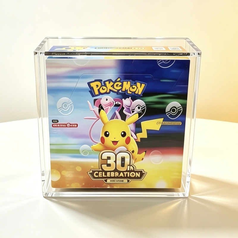 Pokémon 30Th Anniversary Celebration Sun & Moon Colorful Gift Box Set Acrylic Display Box Magnetic Storage Box