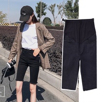 2021 Fashion pregnant women pants summer thin jeans pregnant women leggings shorts women five-point underlay