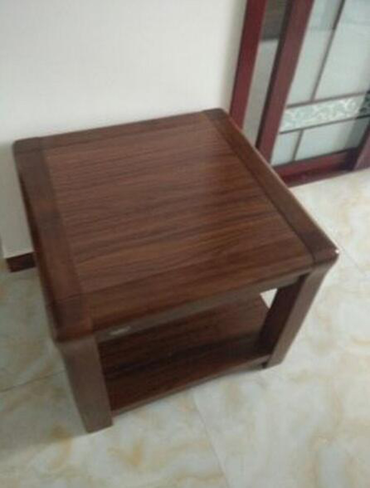 Bàn cà phê chính hãng bàn cà phê D140 vàng jazz wujin Nanmu khung gỗ cẩm thạch vuông / góc - Bàn trà bàn trà đôi