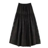 Ретро длинная шифоновая белая юбка, высокая талия, средней длины, длина макси, широкая цветовая палитра