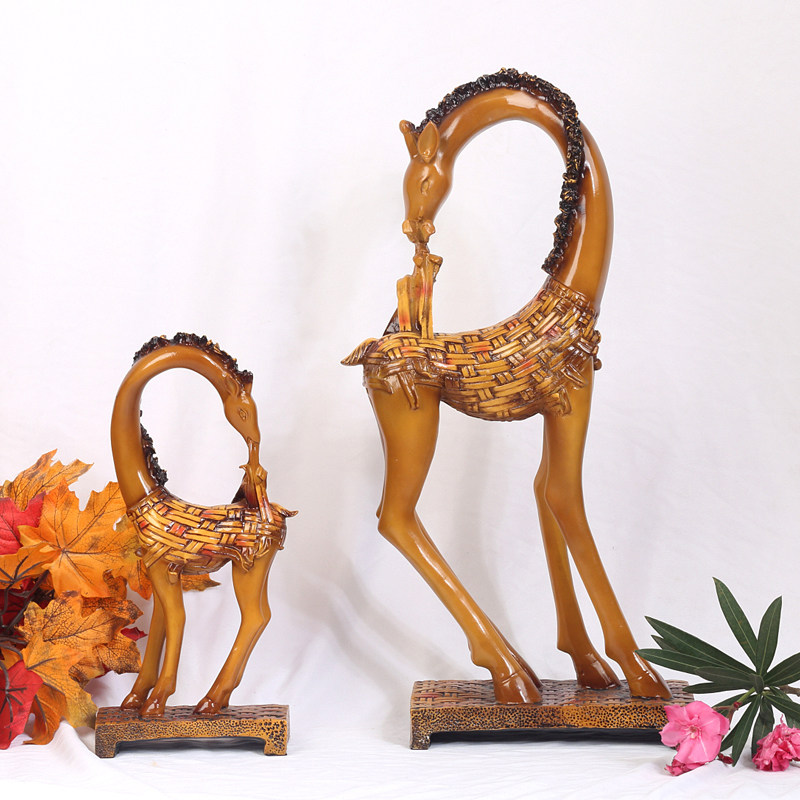 Simple home accessories resin giraffe desktop decoration porch living room TV cabinet soft wedding gift