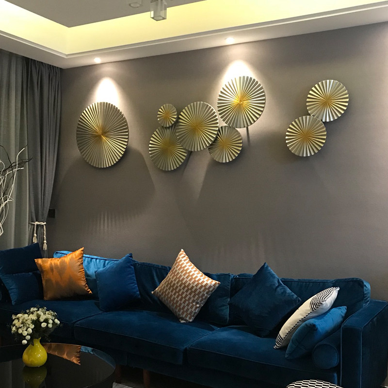 Modern Light Lavish Sofa Background Wall Decoration Hanging Living-room Wall Wall Decoration Xuan Guan Wall Creative Solid Wall-mounted