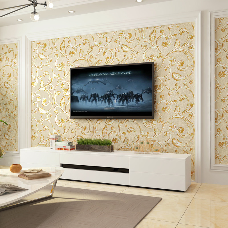 Lang Lang 3D wallpaper bedroom TV background wall paper garden simple European sofa living room film simple modern wallpaper