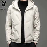 Playboy, пуховик для отдыха с пухом, демисезонная удерживающая тепло куртка, увеличенная толщина, для мужчины среднего возраста