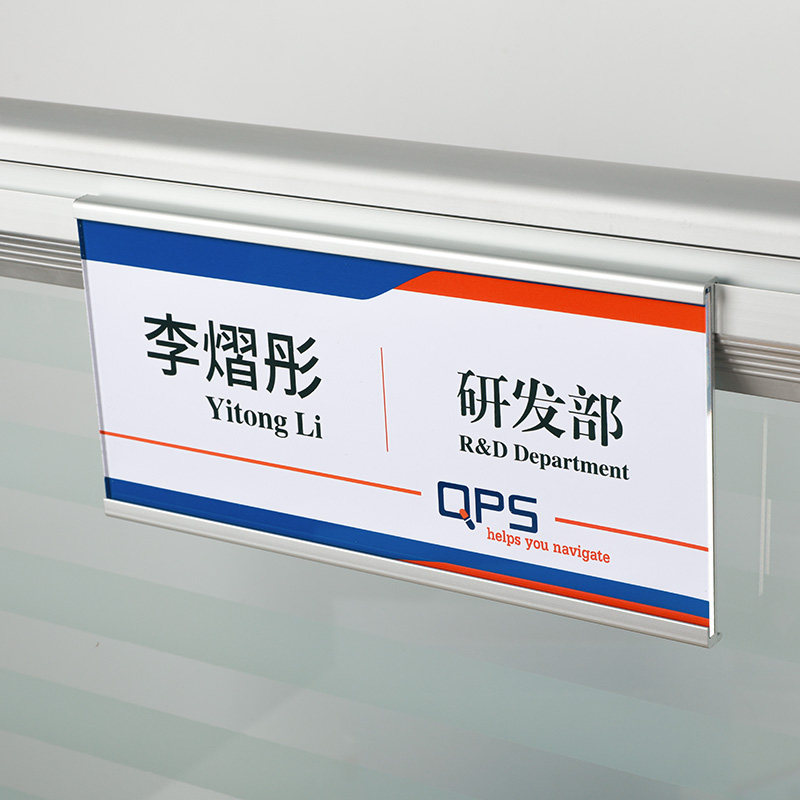 Aluminum alloy station card Employee hanging surnames nameplate Person job card Seat Card Screen Partition Suspension Post Card 