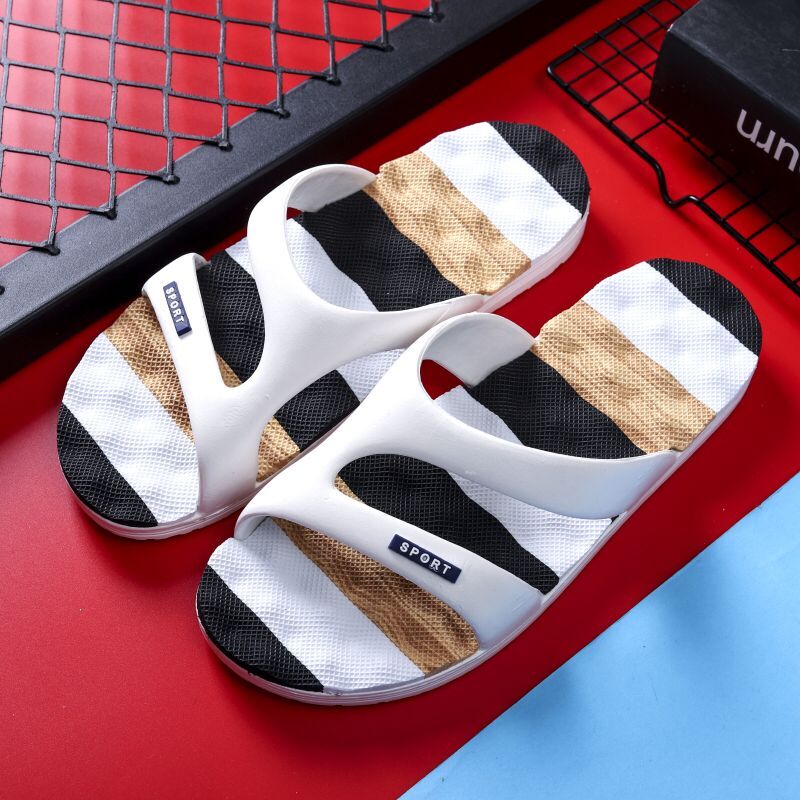 Slippers men Summer Korean version Men's slippers Men's home Anti-wear and abrasion resistant indoor plastic beach shoes lined with sandals-Taobao