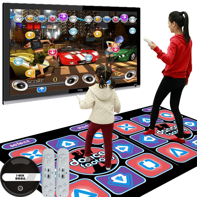 Nhà vô địch khiêu vũ khiêu vũ không dây Thảm massage PU giao diện TV home somatosensory múa tay múa chân máy chạy bộ đôi - Dance pad