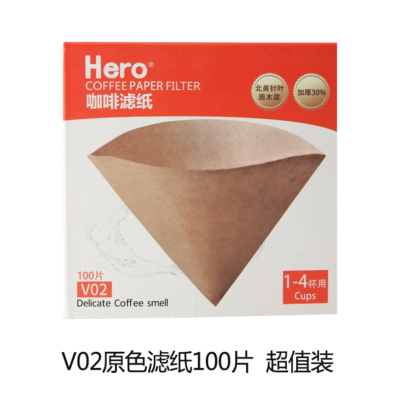 Giấy lọc cà phê anh hùng loại V túi lọc bột cà phê nhỏ giọt giấy lọc tay giấy lọc cà phê - Cà phê xay cafe cầm tay