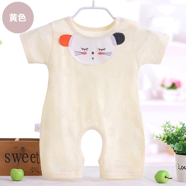 Babyiesies cotton ngắn tay nam và nữ mùa hè bé váy mỏng phần sơ sinh quần áo ngủ romper quần áo trẻ em xuất khẩu