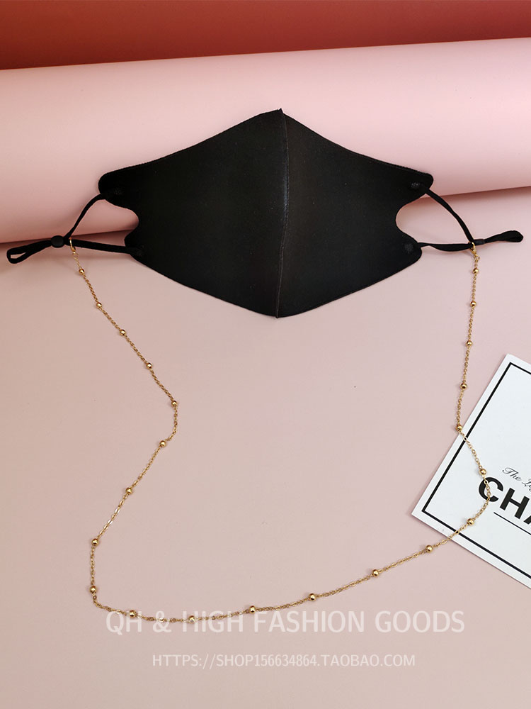 Mask lanyard summer new fashion cotton black mask goddess net red with mask chain hanging neck hanging rope belt