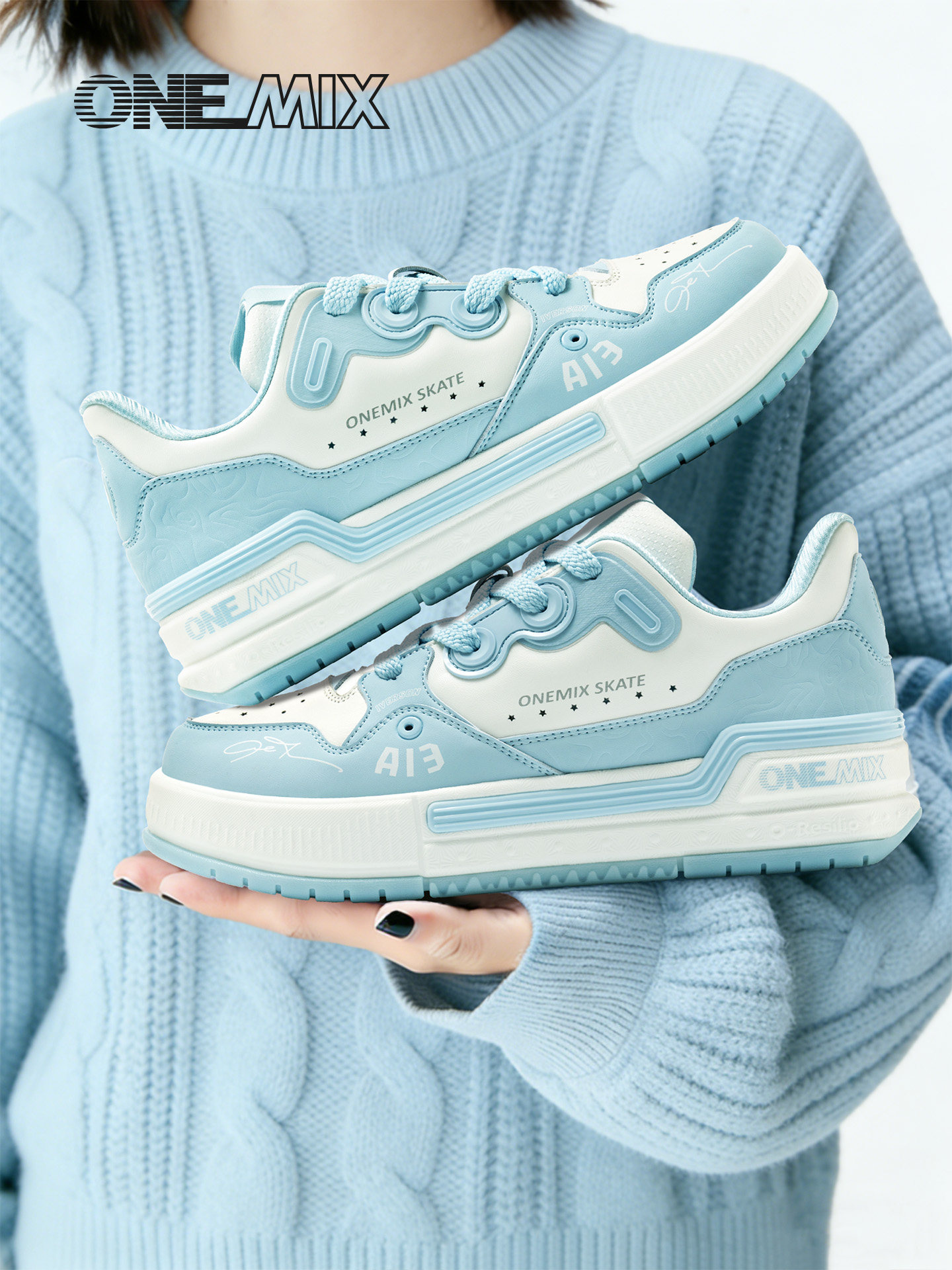 Onemix Iverson co-branded model, Wanmi breathable new shock-absorbing sneakers, casual shoes, wear-resistant, trendy and versatile