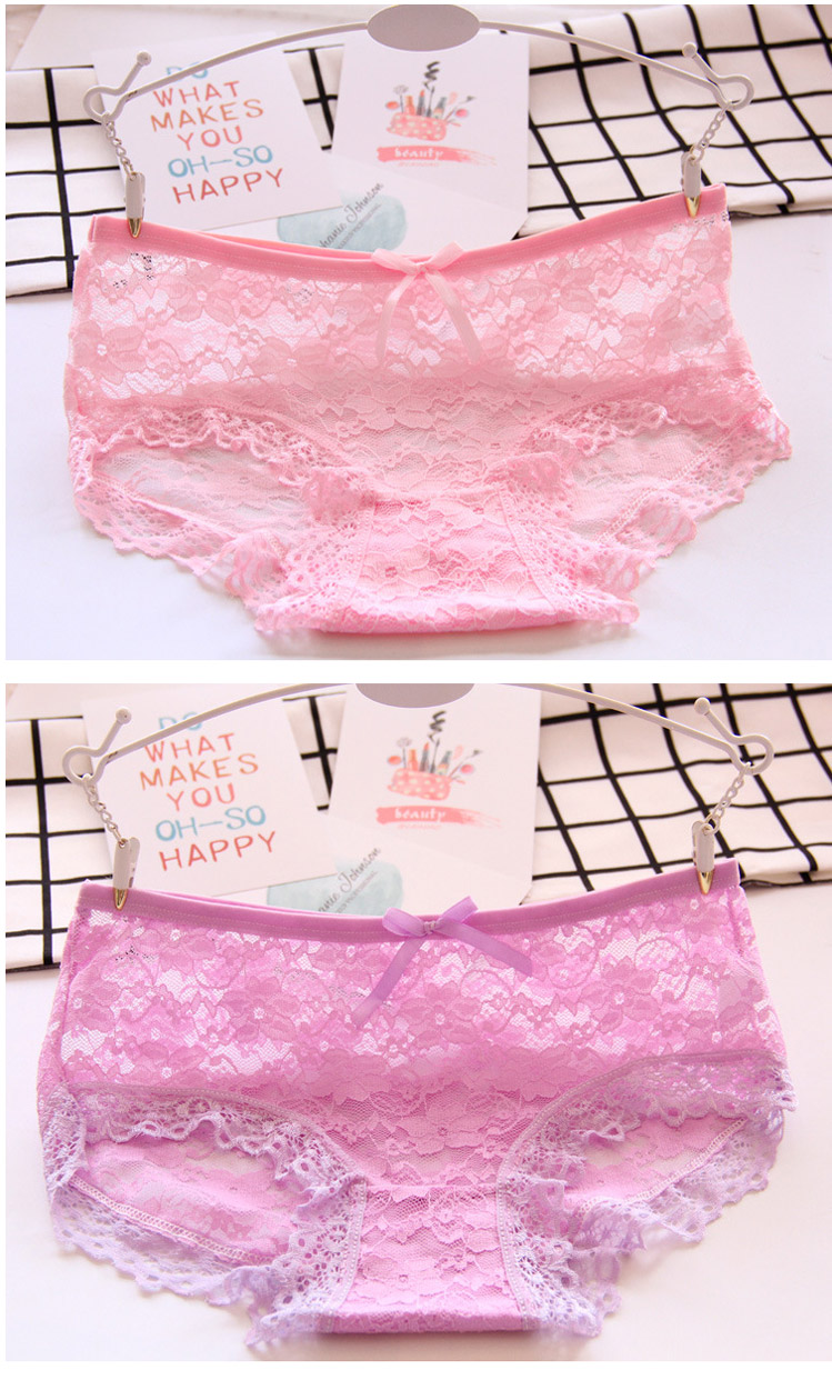 Quần lót ren nữ trong suốt cotton không dấu vết rỗng trong suốt gợi cảm cám dỗ quần short eo thấp bán buôn quan lot nu
