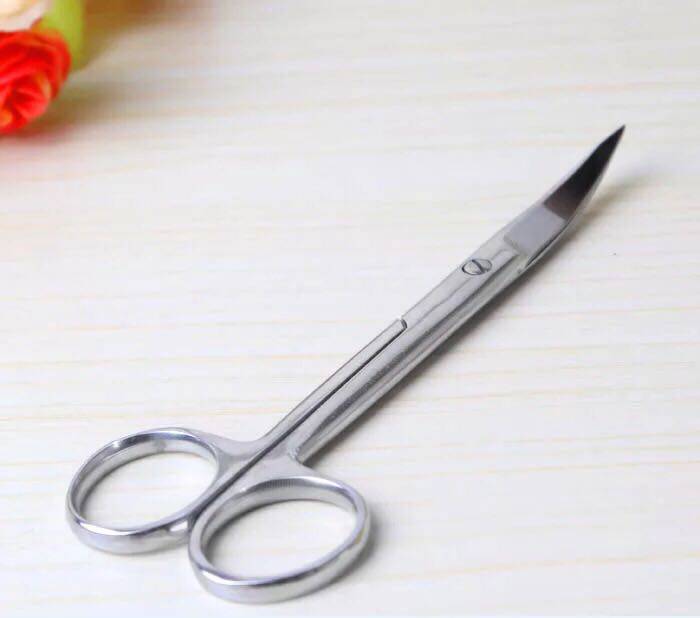 14CM large curved scissors double eyelid tape beauty eye stickers one cut forming makeup artist makeup professional household scissors