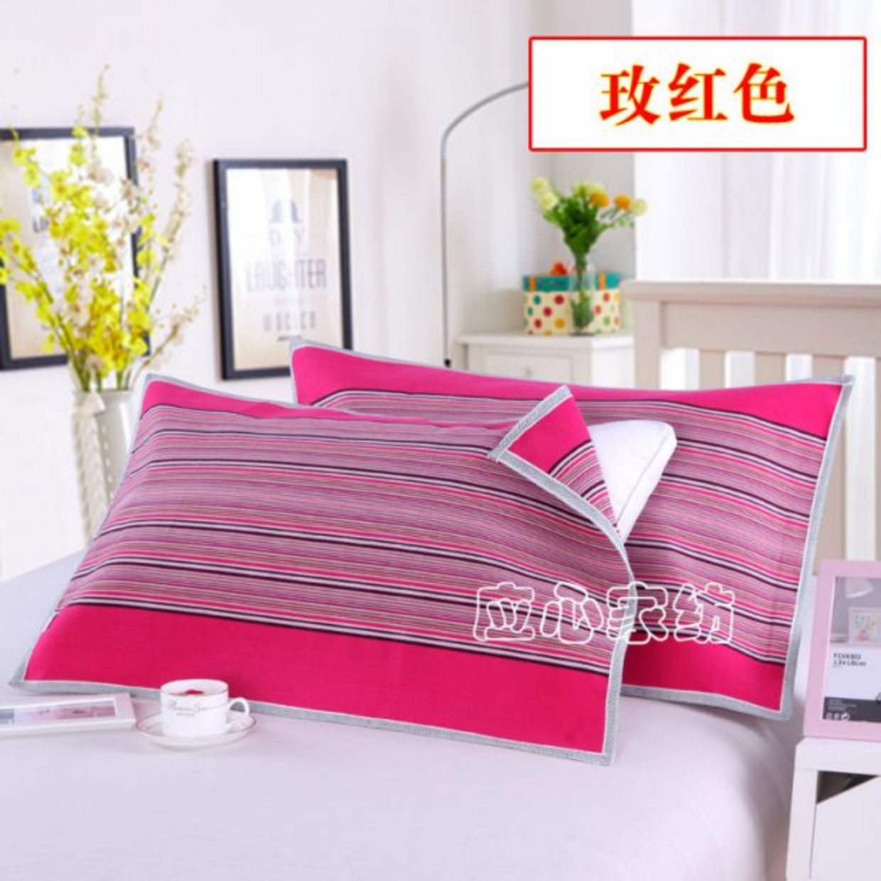 Vải thô cũ dành cho người lớn gối khăn bông gói đôi tình nhân Châu Âu 100% cotton giải phóng mặt bằng đặc biệt lớn bốn mùa áo gối lụa