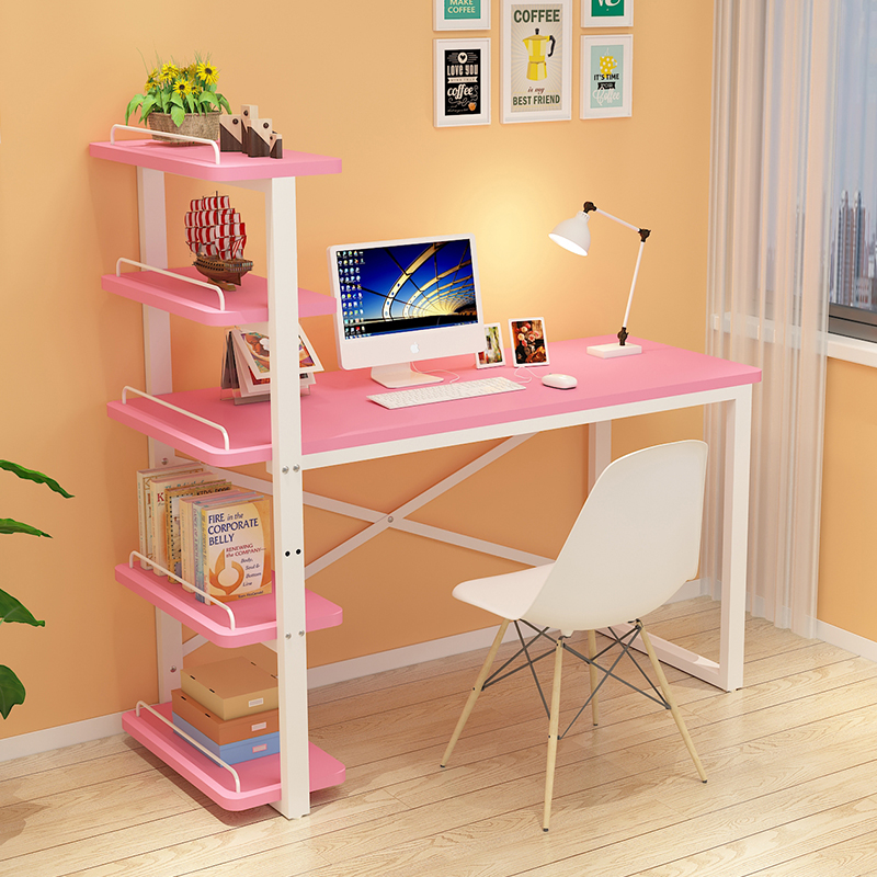 Desktop Home Computer Desk Desk Bookcase Combination Of Simple