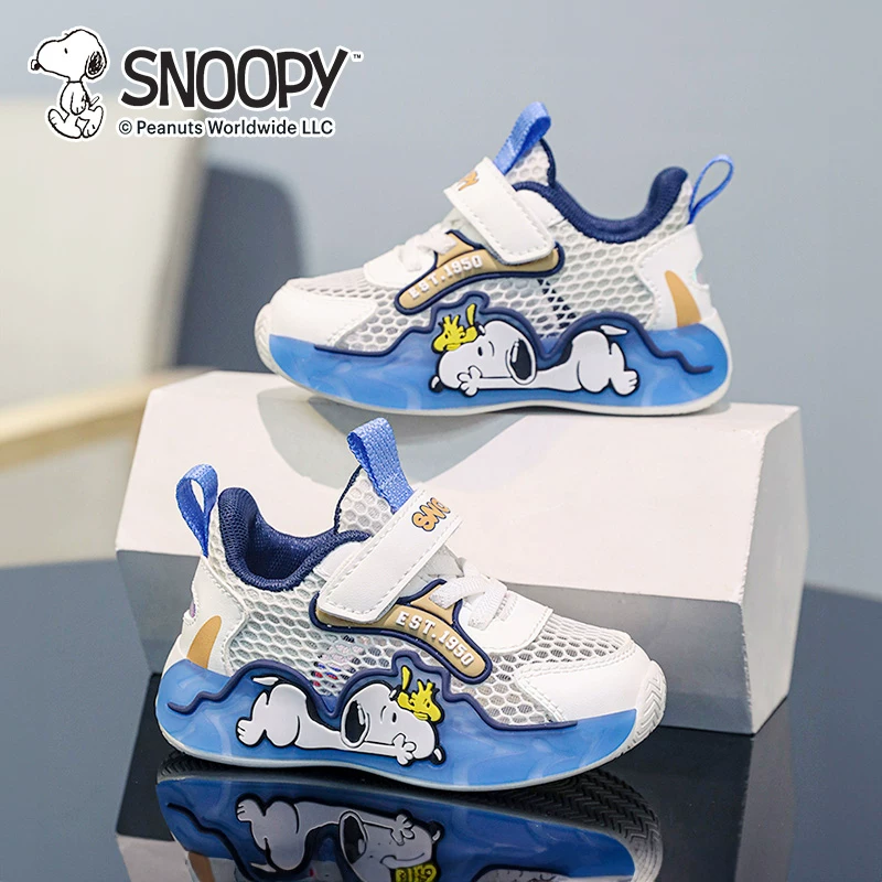 [детские кроссовки Snoopy для ходьбы, дышащие сетчатые, мягкая подошва, розовые сеточки для девочек]