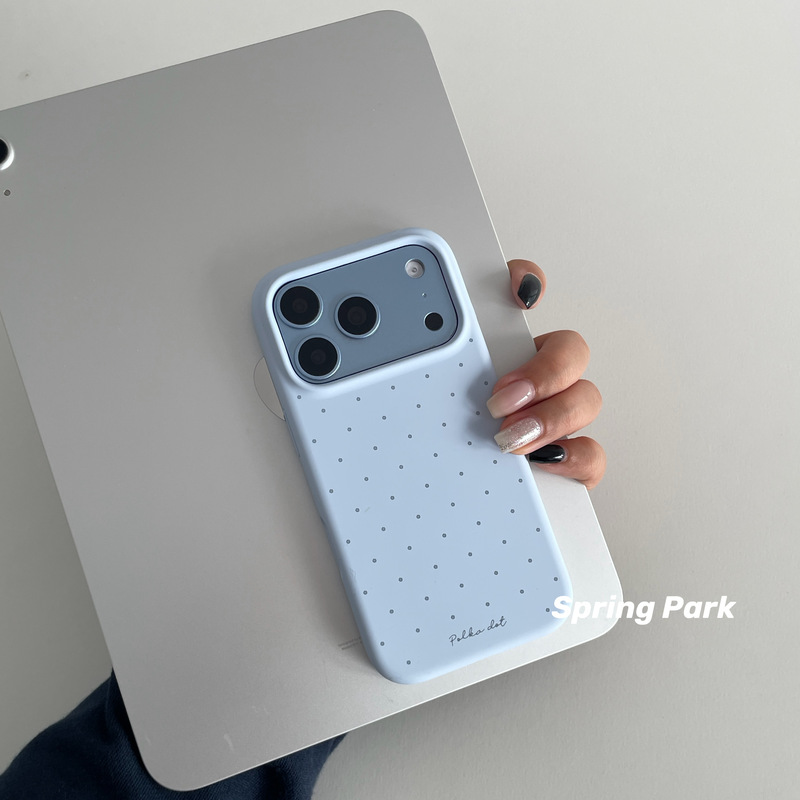 Simple Sea Salt Blue Polka Dot Liquid Silicone Magnetic Phone Case Suitable for 18Promax with Soft and Smooth Feel, Suitable for Apple 17Promax with Integrated Buttons and Anti-Drop Protection for Apple 16 Simple Sea Salt Blue Polka Dot Liquid Silicone Magnetic Phone Case Suitable for 18Promax with Soft and Smooth Feel, Suitable for Apple 17Promax with Integrated Buttons and Anti-Drop Protection for Apple 16