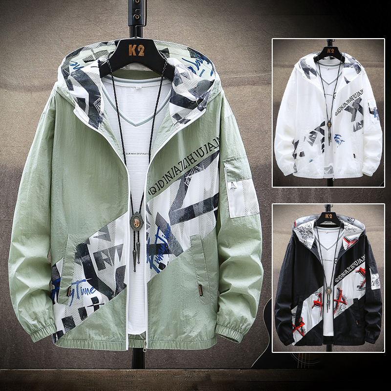 Sunscreen clothing men's jacket 2022 new loose tooling jacket Korean style trendy handsome couple loose sunscreen clothing