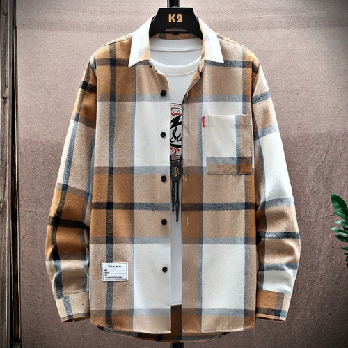 Осенняя рубашка для отдыха, трендовая куртка, свободный крой, подходит для подростков