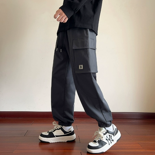 Штаны, летние повседневные брюки, оверсайз, подходит для подростков