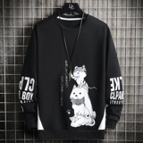 Мужская футболка с длинными рукавами, модный бренд весны и осени 2025 года, новая футболка из плотного хлопка, мужская внутренняя одежда с круглым вырезом, молодежные осенние и зимние топы для внутренней одежды