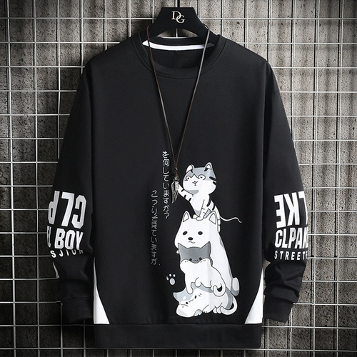 Осенний демисезонный лонгслив, круглый воротник, подходит для подростков