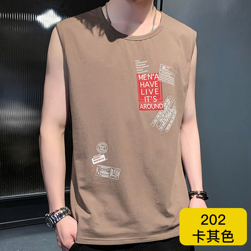 Mùa hè không tay t-shirt thẻ triều nam ins thể thao bóng rổ lỏng bình thường trở ngại tập thể dục vest xu hướng nam giới vết sưng