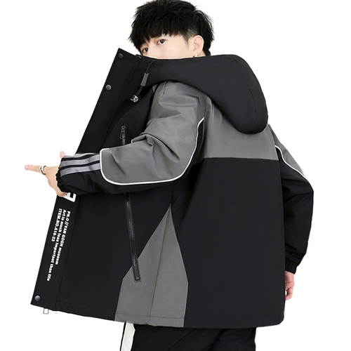 Мужская демисезонная куртка, удерживающий тепло утепленный пуховик, подходит для подростков