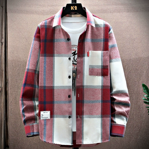 Осенняя рубашка для отдыха, трендовая куртка, свободный крой, подходит для подростков