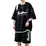 Летний спортивный костюм, мужские шорты, короткий рукав, подходит для подростков