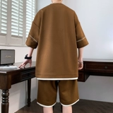 Летний спортивный костюм, мужские шорты, короткий рукав, подходит для подростков