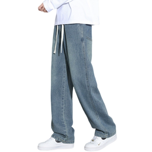 Летние джинсы, штаны для отдыха, в американском стиле, свободный прямой крой, подходит для подростков
