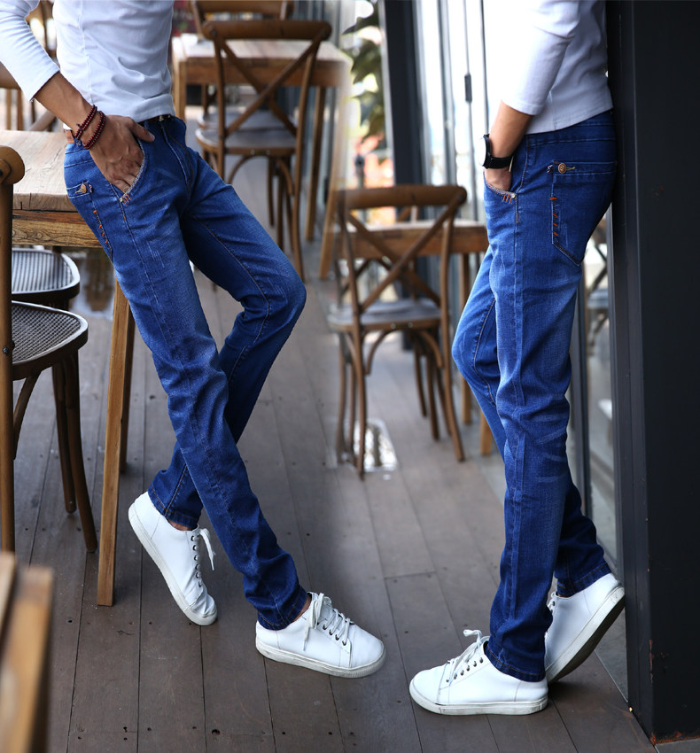Jeans pour adolescent pieds Slim en coton - Ref 1462526 Image 10