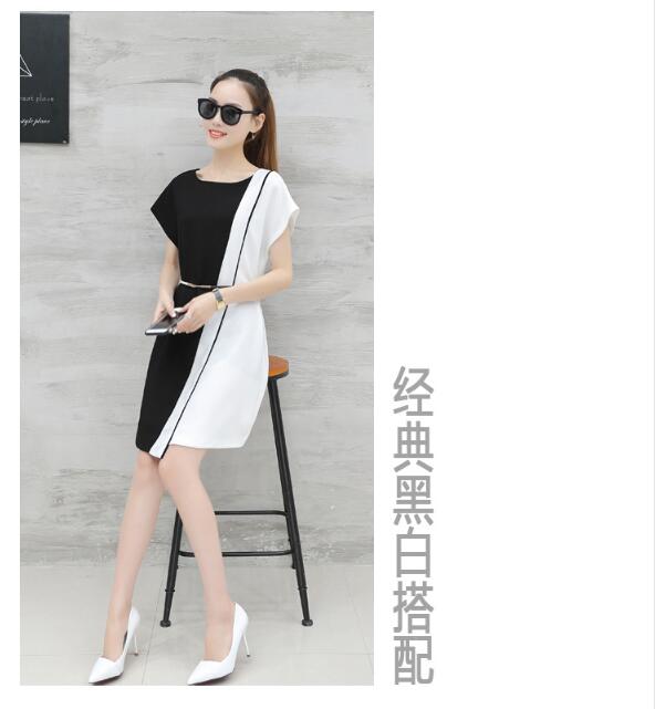 Thời trang đầm nữ mùa hè mới dài phần thon gọn eo thon chuyên nghiệp Một từ váy dưới váy nữ váy ngủ váy lanh mặc hè