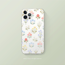 Spring flower transparent mobile phone soft shell cute mini Apple 13iphone12proMAX XR 11 Android