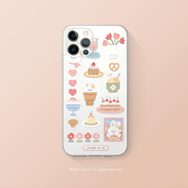 Rabbit dessert house transparent mobile phone soft shell cute cartoon Apple 13iphoneXS MAX XR 11 12