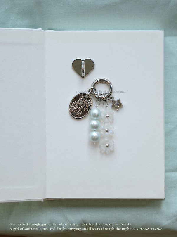 Petals and Pearls | Beaded Pendant Chain Original Design Handmade Pendant Decoration Gentle Girly Keychain Petals and Pearls | Beaded Pendant Chain Original Design Handmade Pendant Decoration Gentle Girly Keychain