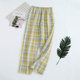 Pure cotton pajamas trousers ຂອງຜູ້ຊາຍພາກຮຽນ spring ແລະ summer plaid ບາງ plaid ຍີ່ປຸ່ນຊັກຜ້າຝ້າຍເຮືອນແບບປົກກະຕິ trousers ຄູ່ trousers ຂອງແມ່ຍິງ