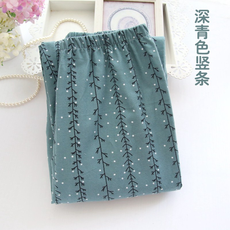 Quần pyjama sandal nữ mùa đông XL quần cotton hoạt hình cotton nhà tháng quần lỏng cộng với phân bón quần ống rộng nữ