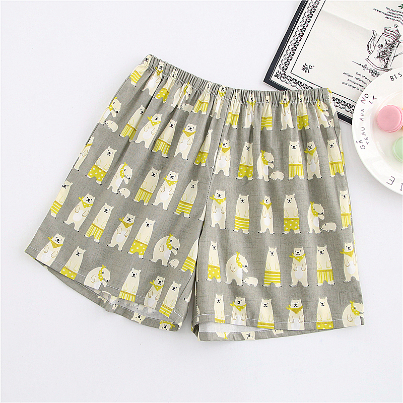 Cotton mùa hè quần pajama của phụ nữ thoải mái quần short cotton cotton home shorts phần mỏng kích thước lớn bãi biển của phụ nữ quần có thể được đeo