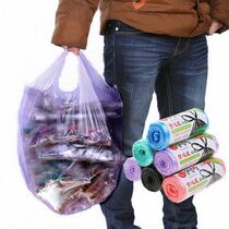 4 rolls of 120 thickened garbage bags New material color kitchen bathroom household plastic bags Large 42*63cm
