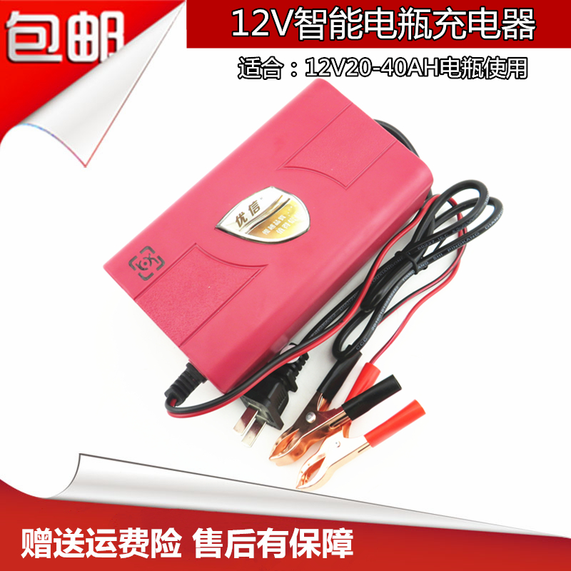 Car battery 12V charger Scooter 12V electric vehicle battery Intelligent universal charger 20A