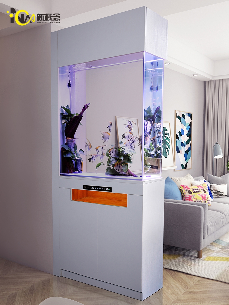 Fish tank Living room Small household lazy large creative light luxury bottom filter self-circulation ecological water-free aquarium